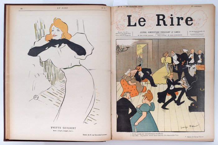 Le Rire - 2 Recueils - Avec 11 dessins par Toulouse-Lautrec - Cartonné - (1894/1899)