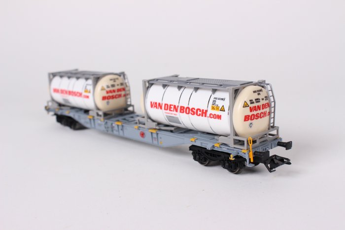 Märklin H0 - 47051.003 - Freight carriage - Carrier with Van den Bosch tank containers - Holland Rail Container B.V.