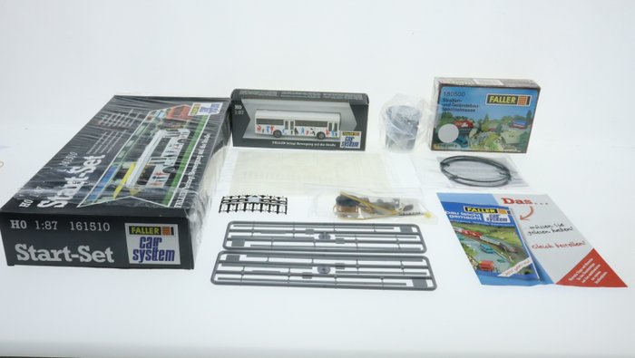 Faller H0 - 161510 - Scenery - Complete starter set with Mercedes Benz O405 city bus, paint and contact wire