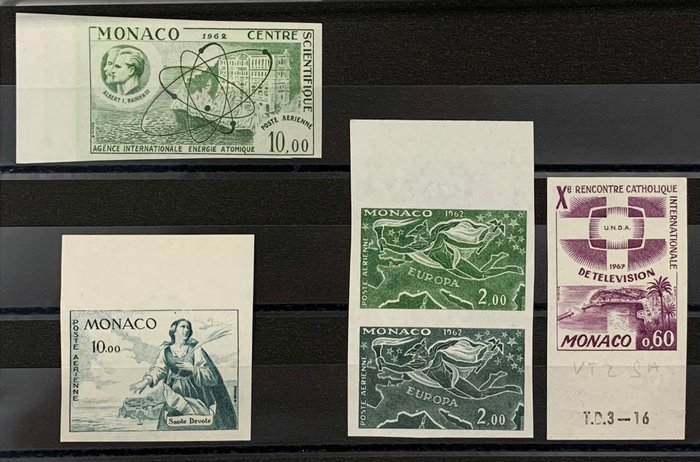 Monaco - A nice set consisting of 4 colour proofs, imperforate, superb and sheet margin! - Yvert n° 1966, PA 78, 79x2 et 80