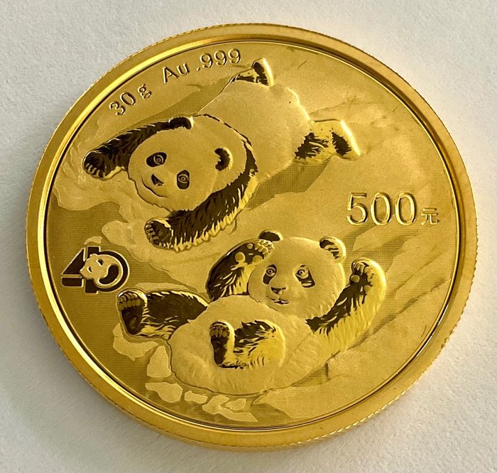 Chine. 500 Yuan 2022 - Panda - 30 g