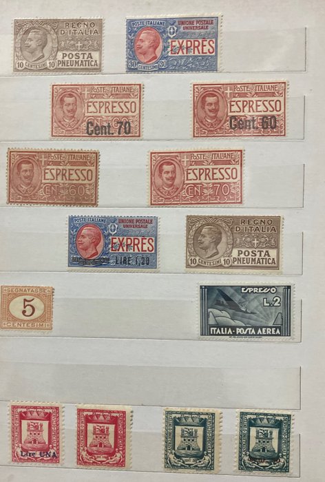 Italy 1925/1945 - Single stamps and blocks of four of Kingdom and Social Republic