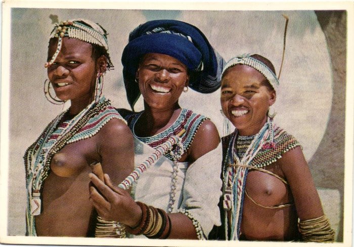 Types ethniques dans le monde - avec de nombreux nus africains et ethniques - Cartes postales (Collection de 155) - 1950-1970