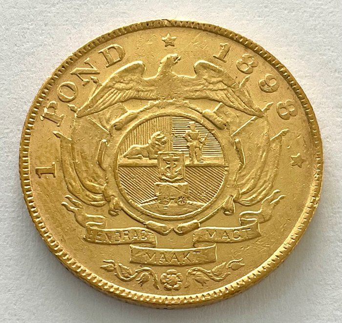 South Africa. 1 Pound 1898 - Johannes Paulus Kruger