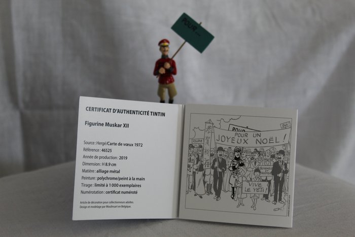 Tintin - Figurine Moulinsart 46525 - Roi Muskar XII - Carte de voeux 1972 - (2020)