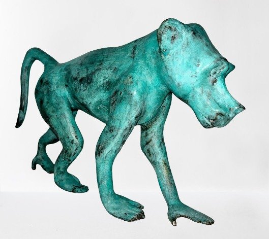 Scultura in bronzo rappresentante una Scimmia Babbuino. - Bronzo