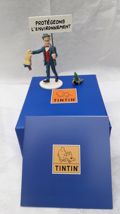 Tintin - Figurine Moulinsart 46512 - Carte de voeux 1972 - Séraphin Lampion - "Protégeons l'environnement" - (2018)
