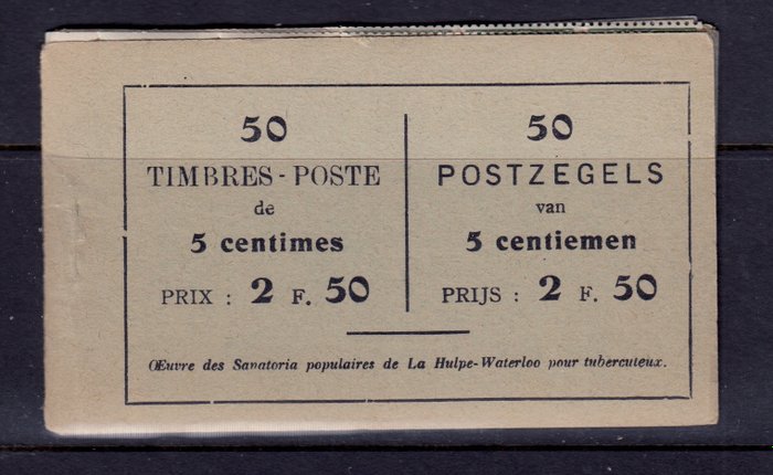 Belgique 1912 - Old booklets - OBP : A 13d(b)