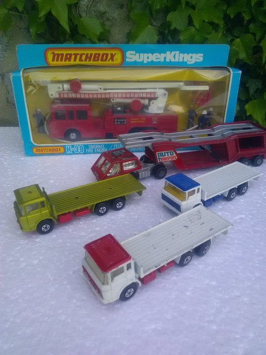 Matchbox - 1:43 - Camion Pompier x1, Camion x4 - Super Koningen