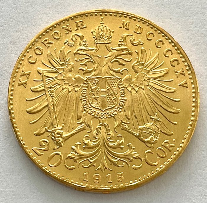 Autriche. 20 Corona 1915 - Franz Joseph I. (Neuprägung)