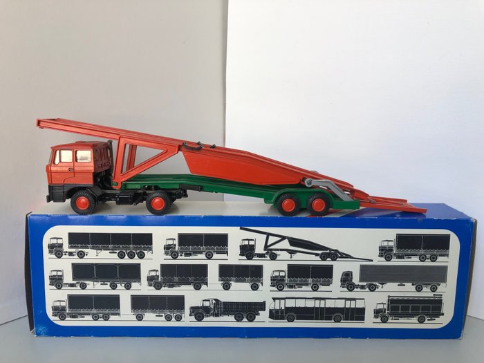 Lion Toys - 1:50 - Daf 2800 met Autotransporter Oplegger