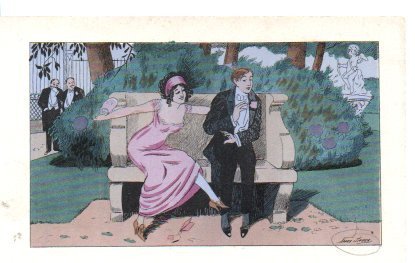 Allemagne, France, Italie, Suisse - jolies cartes époque Art Nouveau - Cartes postales (Ensemble de 54) - 1900