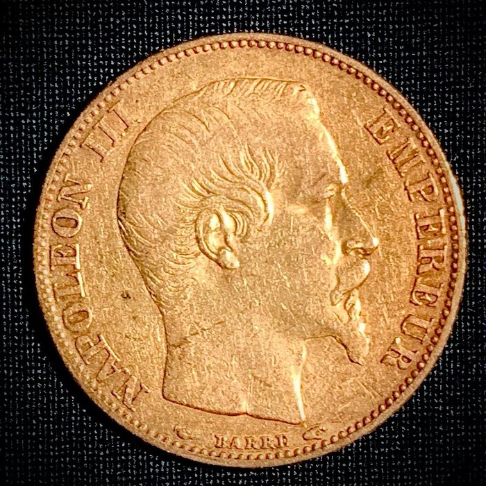 France. 20 Francs 1854 A, Napoleone III
