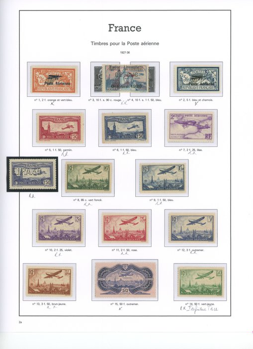 France 1927/1936 - COTE +3500 Collection suivie de Poste Aérienne avec PA 1/2, EIPA 6c, n°14/15... - Entre les n°1 et 37