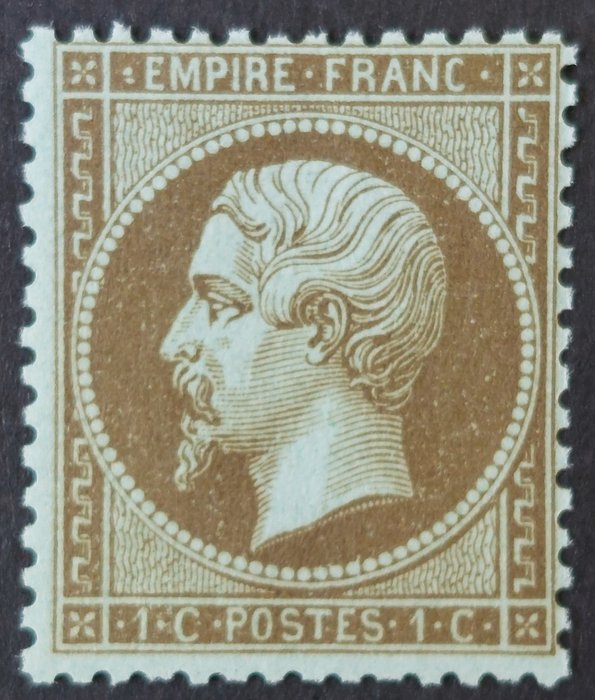 France 1862 - Napoleon III, 1 c. mordoré - Yvert 19b