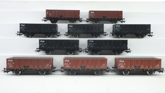 Piko H0 - 6444 - Freight carriage - 10 high rigids - NS