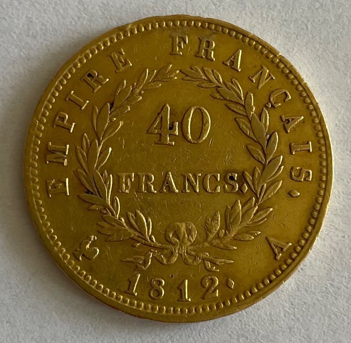 France. Napoléon I (1804-1814). 40 Francs 1812 Paris (A)