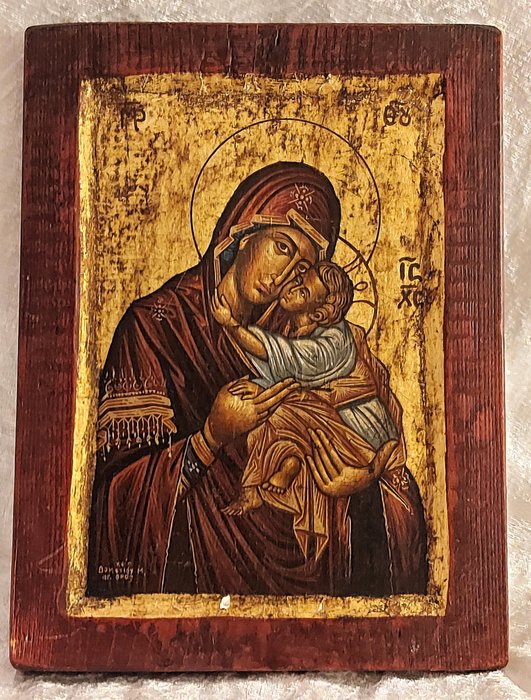 Icona - Madonna in stile greco/bizantino (1) - Legno