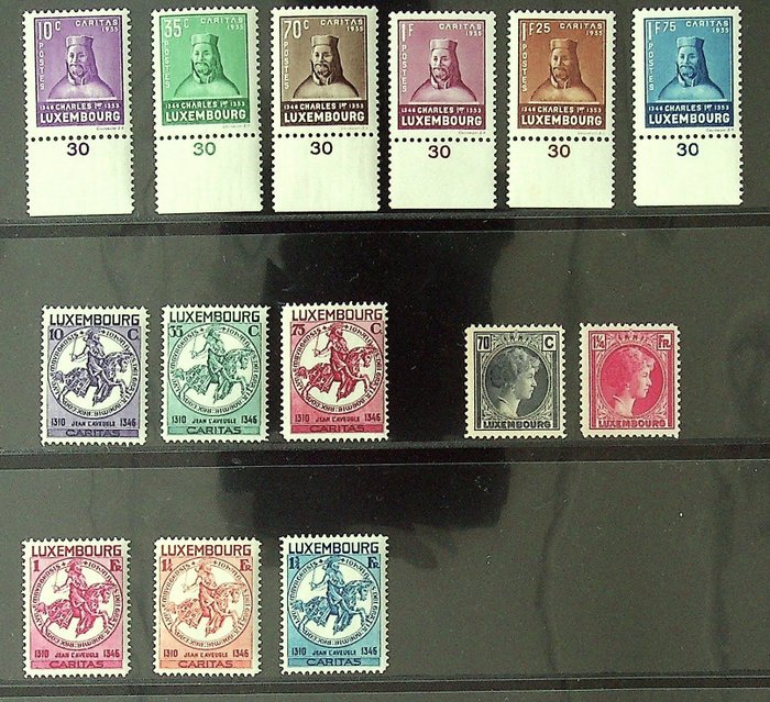Luxembourg 1930/1934 - Various better complete sets - Michel 257, 259/264, 281, 284/289