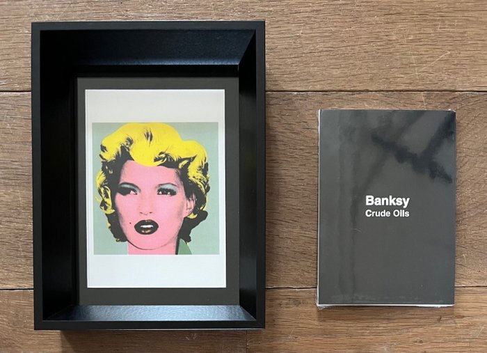 Preview of the first image of Banksy (1974) - Kate Moss Postcard + Banksy Crude Oils.
