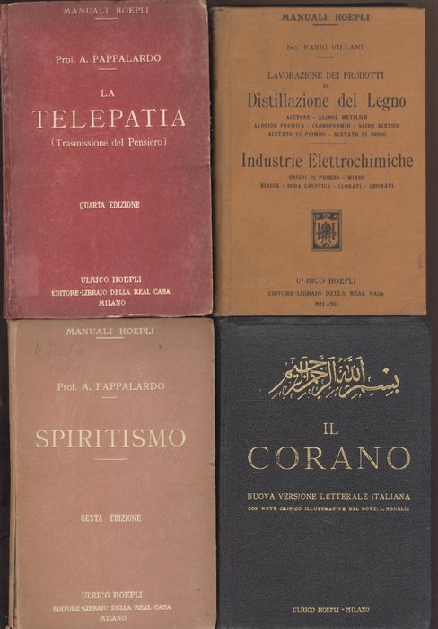Autori Vari - Lotto di 8 Manuali Hoepli - 1898/1922