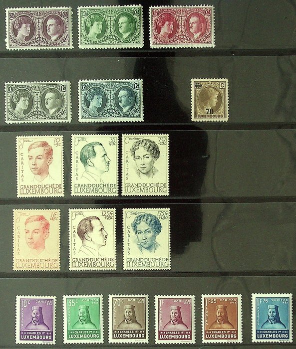 Luxembourg 1927/1939 - Various better complete series - Michel 182/186, 265, 284/289, 333/338