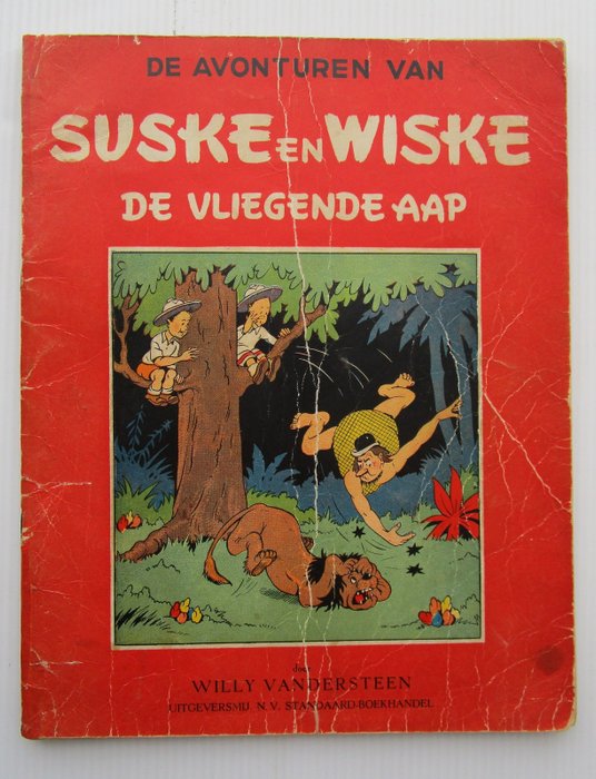 Suske en Wiske RV-02a - De vliegende aap - Agrafé - EO - (1948)