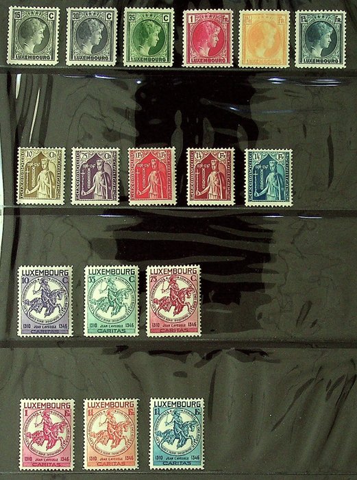 Luxembourg 1930/1935 - Various better complete series - Michel 221/226, 245/249, 259/264