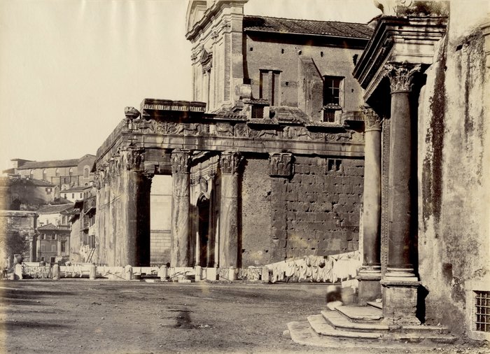 Unknown photographer - 1860 - Temple of Antoninus and Faustina, Rome, Italy / Roma, Italia - Large Print - 29.2 x 40.3 cm