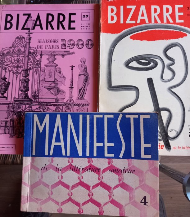 Divers [Queneau, Vian, Dubuffet, Caradec, al.] - Revue Bizarre n°27 et n°32/33 & Manifeste n°4 - 1963/1964