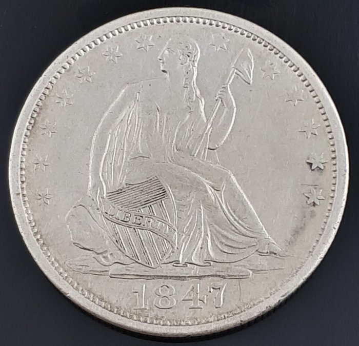 Verenigde Staten. Half Dollar 1847-O (New Orleans) Seated Liberty
