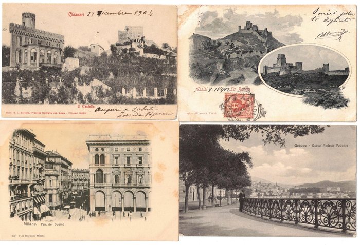 Italie - Ville et paysages - Cartes postales (Collection de 150) - 1900-1961