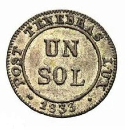 Geneve. 1 Sol 1833 "POST TENEBRAS LUX"