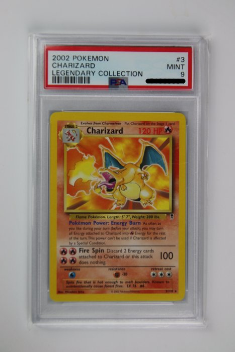 The Pokémon Company - Pokémon - Graded Card 2002 Charizard, legendary collection graded PSA 9 - 2002