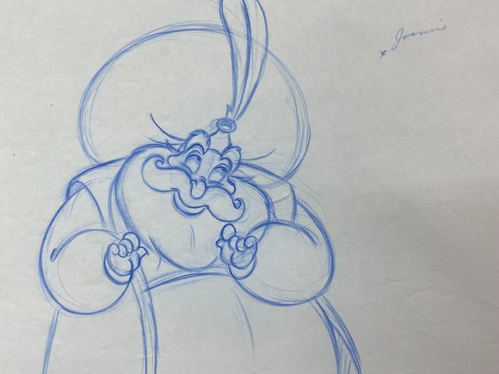 Disney Feature Animation - Original Production Drawing of Sultan - Aladdin - (1992)