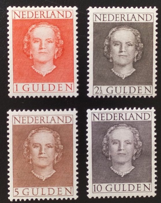 Paesi Bassi 1949 - Queen Juliana ‘en face’ - NVPH 534/537