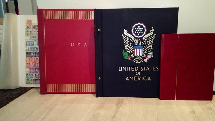 Verenigde Staten van Amerika 1870/1997 - veel klassiek in Kabe en Davo album + stockboek/kaart, port-, airmail-,tax-& special delivery zegels