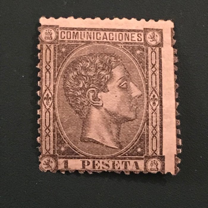 Espagne 1875 - 1 Peseta Alfonso Xll - Edifil 169