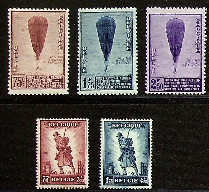 België 1932 - Diverse complete series - OBP 351/352, 353/355