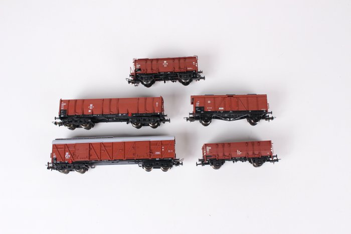 Roco H0 - Freight carriage - 5 matching - DR (DDR)