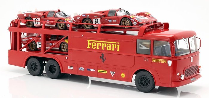 Image 3 of Norev - 1:18 - Fiat Bartoletti 306/2- Ferrari race transporter Le Mans