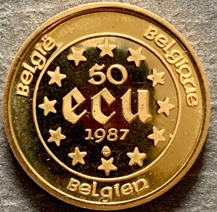 Belgium. 50 Ecu 1987