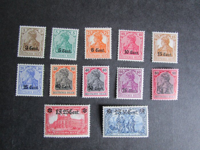 Belgium 1916 - Occupation stamps, Stage area - OBP OC26/37