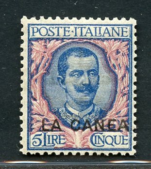 Levante (italienische Postämter von 1874 bis 1923) 1905 - Chania - 5 lire overprinted - Sassone N. 13