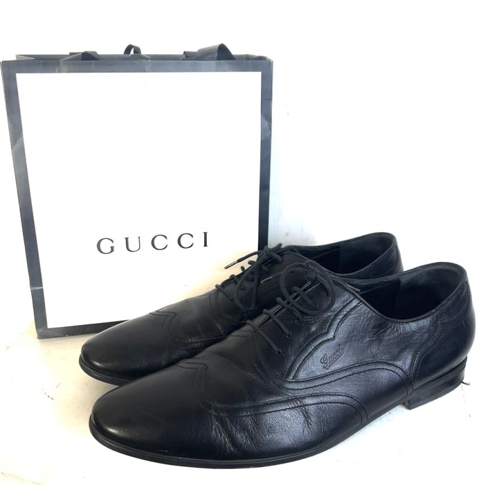Gucci - GG Derby Leather Shoes - Mocassini, Scarpe stringate - Taglia: Scarpe / EU 44