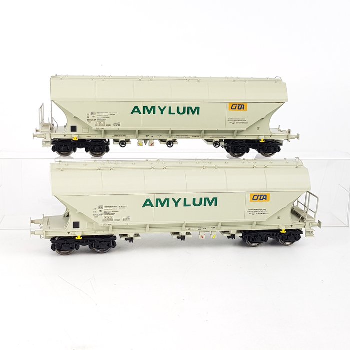 B-models H0 - 45.312 - Goederenwagenset - Twee silowagens 'Amylum - Cita' - SNCB NMBS