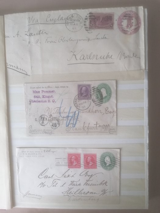 Verenigde Staten van Amerika 1893/1963 - Collection of 66 letters from the USA: for example Columbus, 8 cents purple.