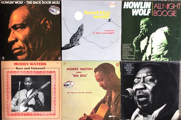Howlin' Wolf, Muddy Waters - 6 LP Albums - LP Album - 1960/1986