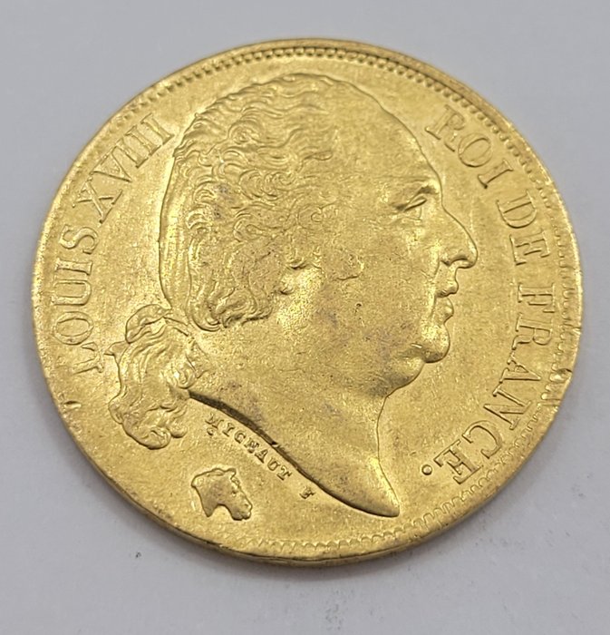 France. Louis XVIII (1814-1824). 20 Francs 1819 - W