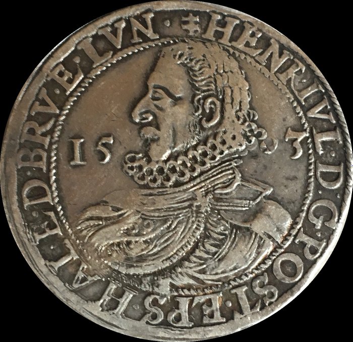 Allemagne, Brunswick-Wolfenbüttel. Heinrich der Jüngere (1514-1568). 1 Thaler (taler) 1563. Sehr SELTEN.